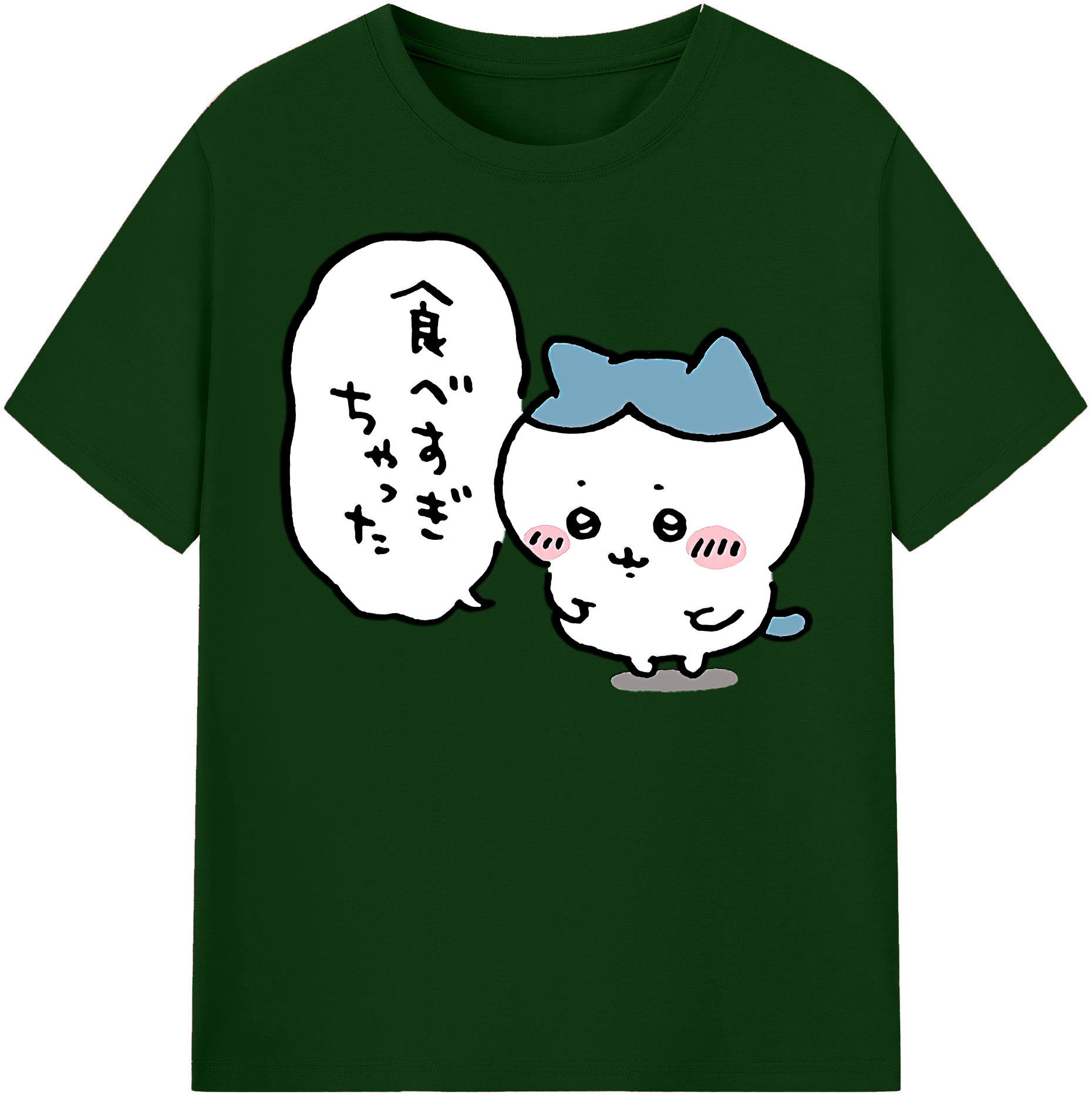 （画像用） ちいかわ ハチワレ Chii-kawa hachiware 綿100％半袖Tシャツ（フロントプリント）